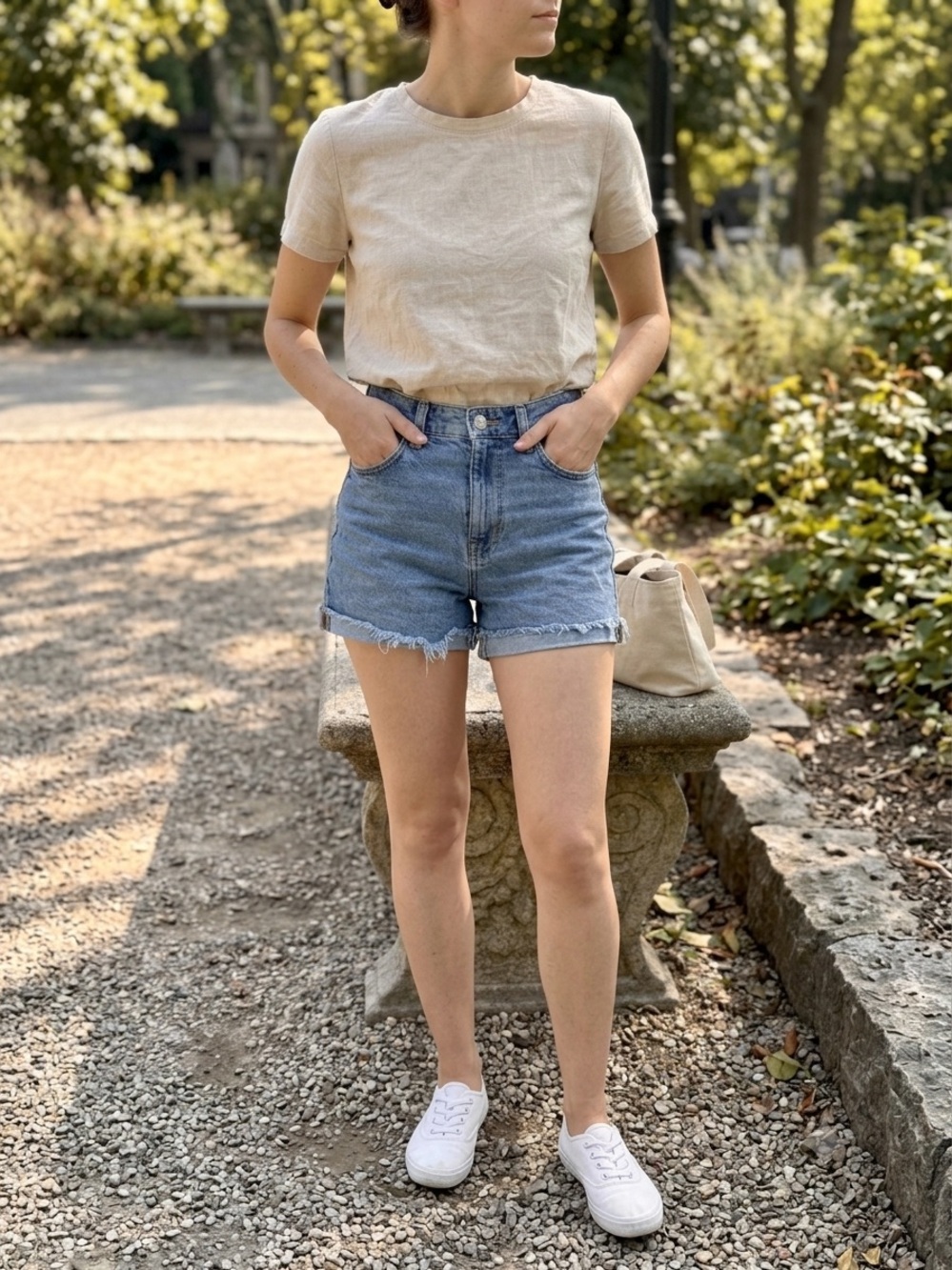 American Eagle Outfitters Light Blue High-Rise Denim Shorts